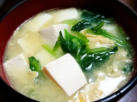 妊婦ランチ★小松菜と豆腐のスープ